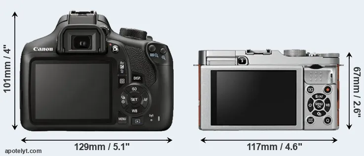Comparison 1300D or X-A2 rear