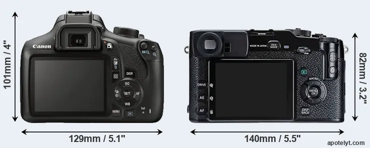 Comparison 1300D or X-Pro1 rear