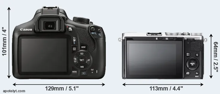 Comparison 1300D or X70 rear