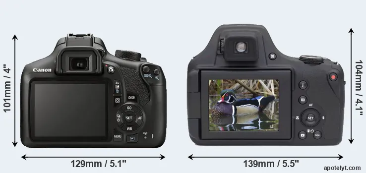 Comparison 1300D or AZ901 rear