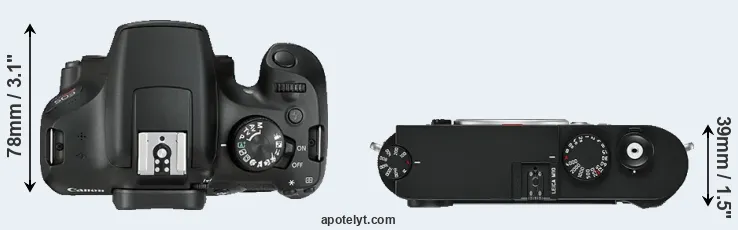 Compare 1300D versus M10 top