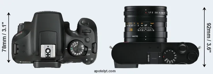 Compare 1300D versus Q2 top