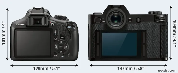 Comparison 1300D or Leica SL rear