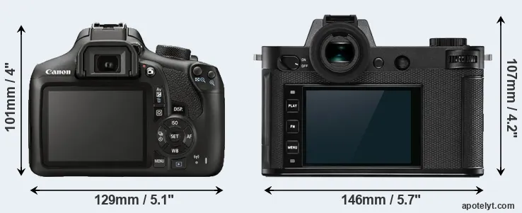 Comparison 1300D or Leica SL2 rear