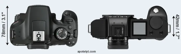 Compare 1300D versus Leica SL2 top