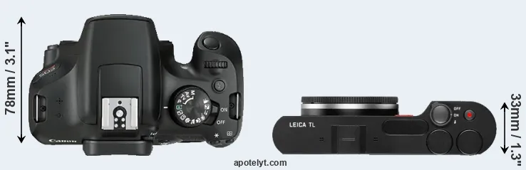 Compare 1300D versus TL top