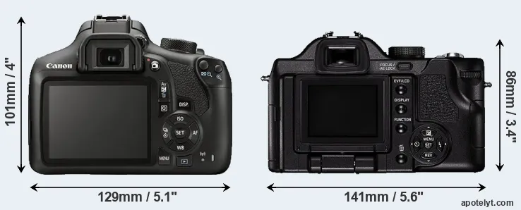 Comparison 1300D or V-LUX 1 rear