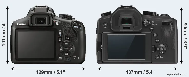 Comparison 1300D or V-LUX Typ 114 rear