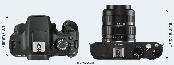 Compare 1300D versus X Vario top
