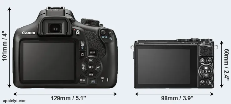 Comparison 1300D or J5 rear