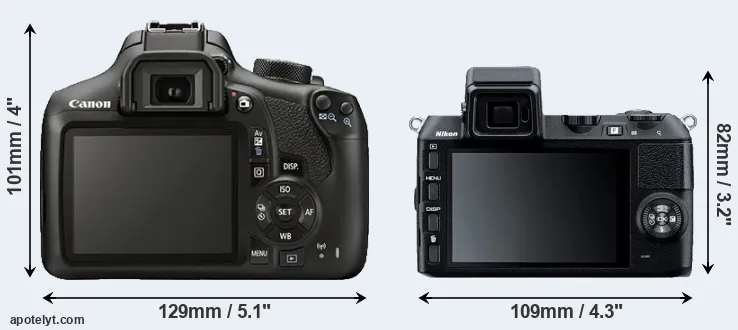Comparison 1300D or V2 rear