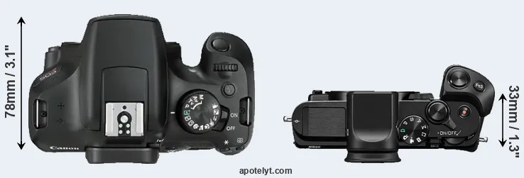 Compare 1300D versus V3 top