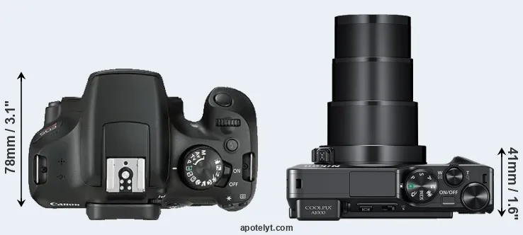 Compare 1300D versus A1000 top