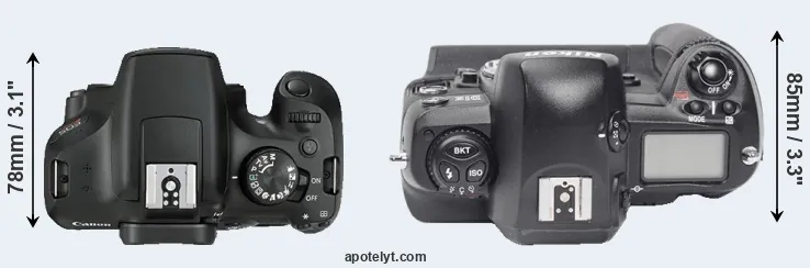 Compare 1300D versus D1X top
