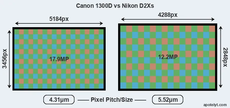 1300D versus D2Xs MP