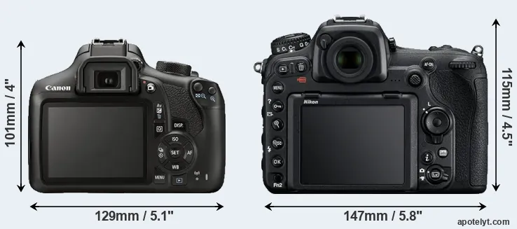 Comparison 1300D or D500 rear