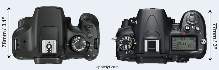 Compare 1300D versus D7000 top