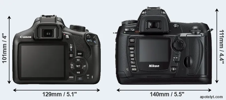 Comparison 1300D or D70s rear