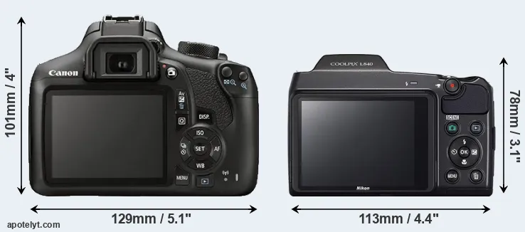 Comparison 1300D or L840 rear