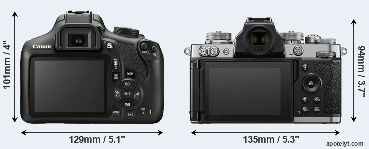 Comparison 1300D or Z fc rear