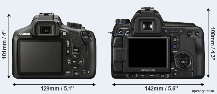 Comparison 1300D or E-30 rear