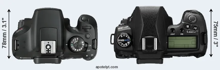 Compare 1300D versus E-30 top