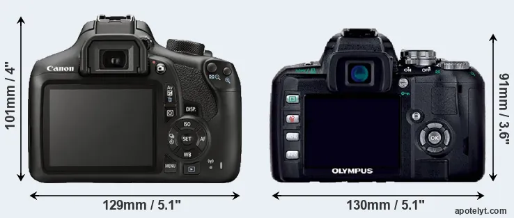 Comparison 1300D or E-400 rear