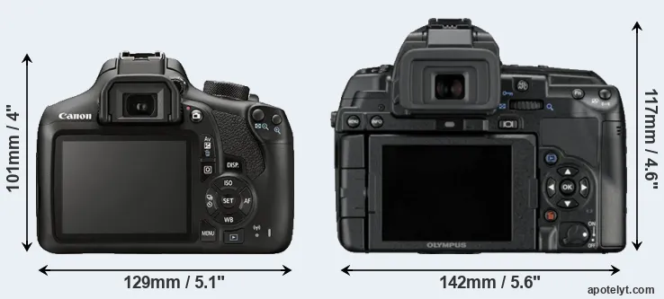 Comparison 1300D or E-5 rear