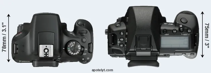 Compare 1300D versus E-5 top