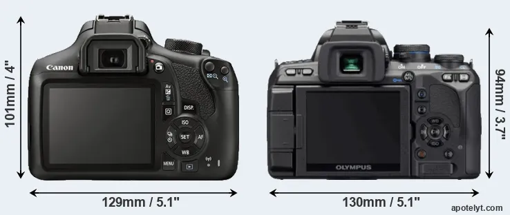 Comparison 1300D or E-620 rear