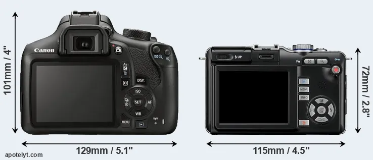 Comparison 1300D or E-PL1 rear