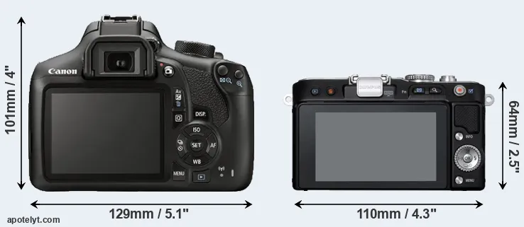Comparison 1300D or E-PL3 rear