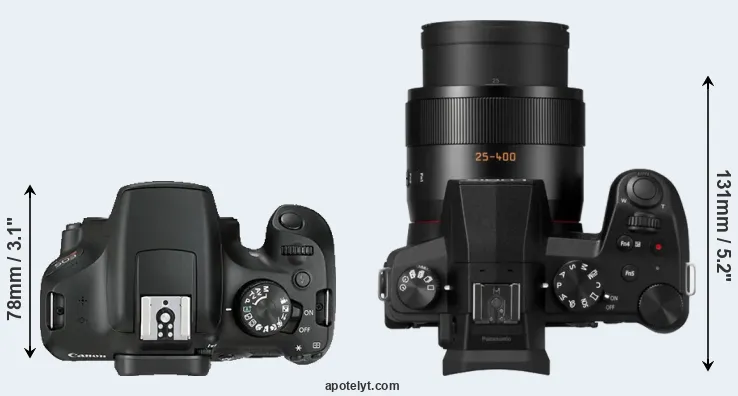 Compare 1300D versus FZ1000 II top