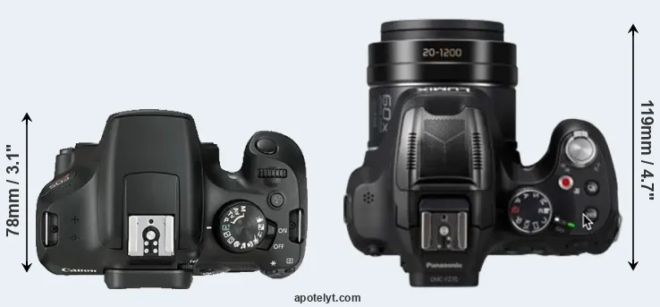 Compare 1300D versus FZ82D top