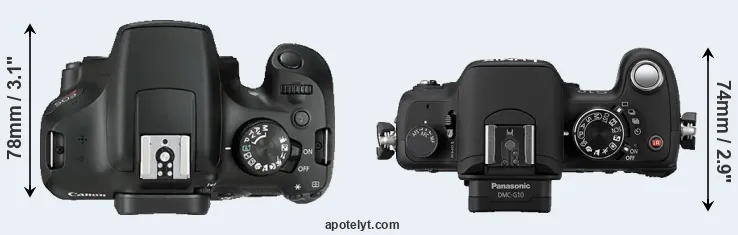 Compare 1300D versus G10 top