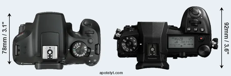 Compare 1300D versus G9 top