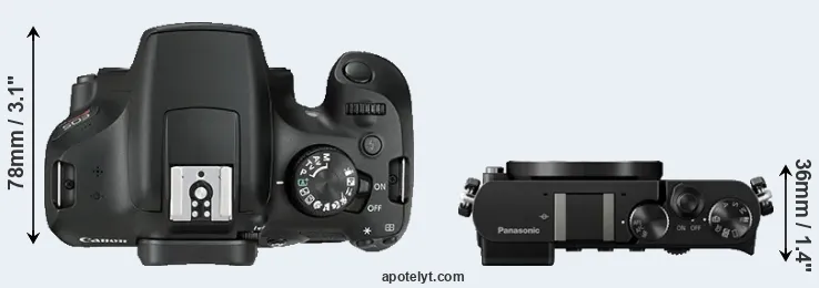 Compare 1300D versus GM5 top
