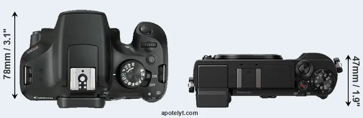 Compare 1300D versus GX9 top