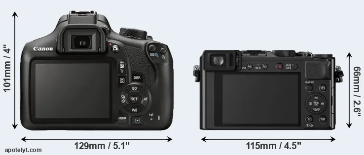 Comparison 1300D or LX100 rear
