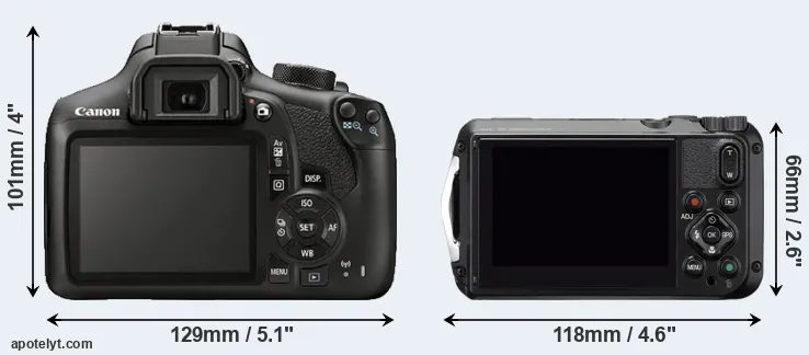 Comparison 1300D or WG-6 rear