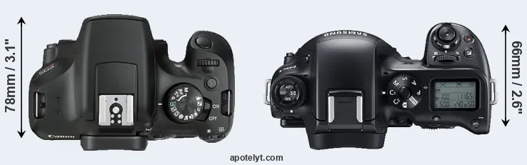 Compare 1300D versus NX1 top