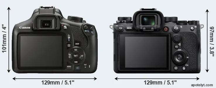 Comparison 1300D or A1 rear