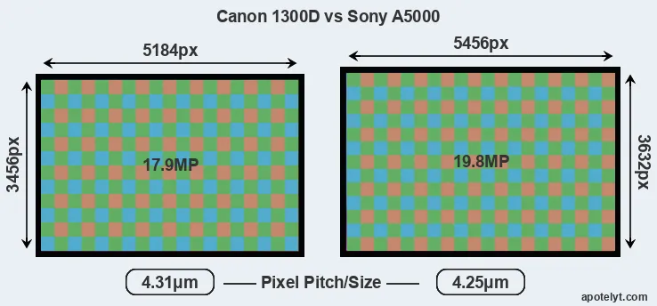 1300D versus A5000 MP