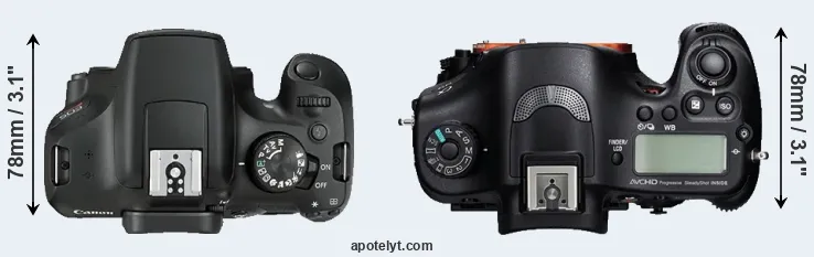 Compare 1300D versus A99 top