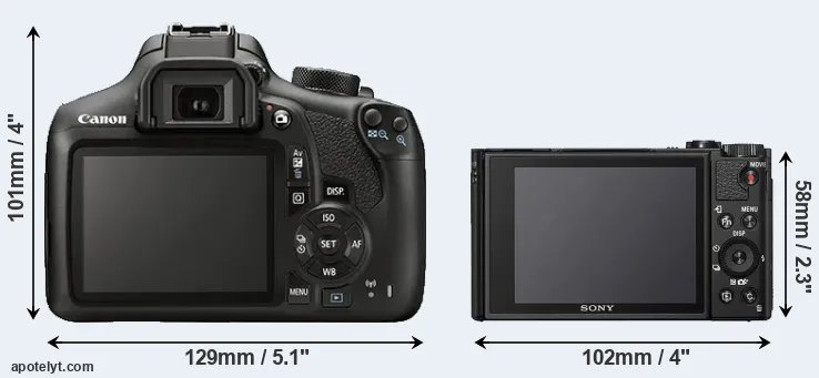 Comparison 1300D or HX95 rear