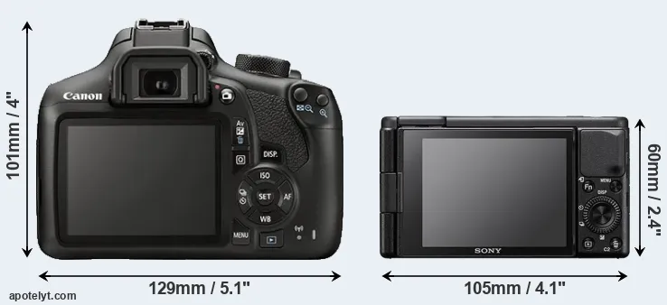 Comparison 1300D or ZV-1 rear