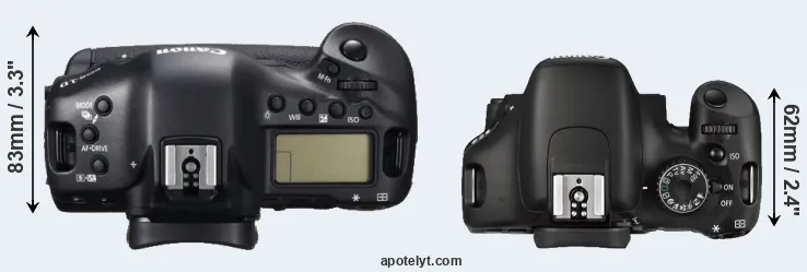 Compare 1DC versus 550D top