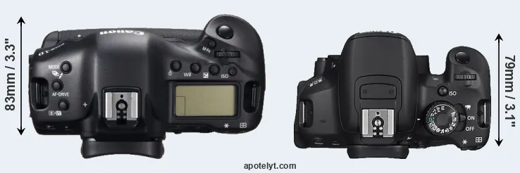 Compare 1DC versus 650D top