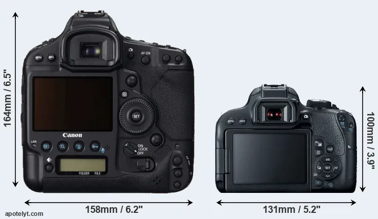 Comparison 1DC or 800D rear