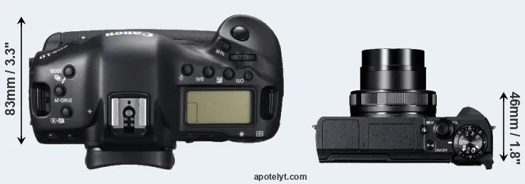 Compare 1DC versus G5X Mark II top
